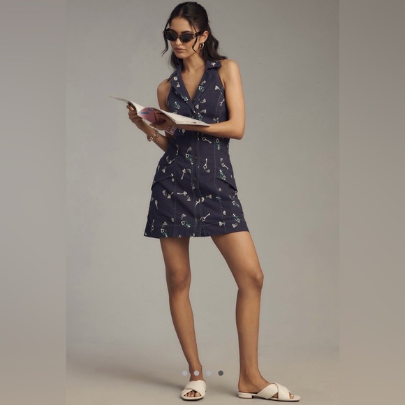 Maeve Sleeveless T-Back Mini Blazer Dress - Picture 6 of 13